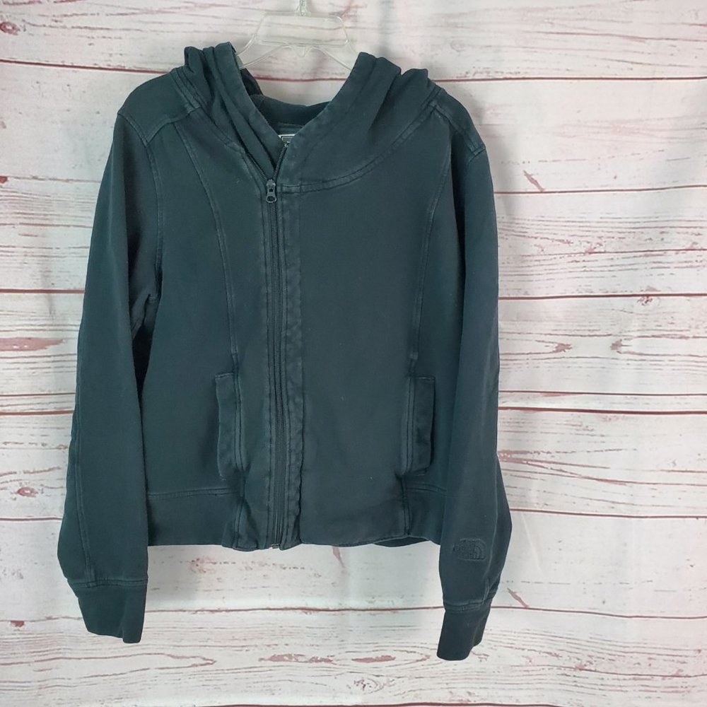 The North Face women's zip up hoodie sweatshirt Jacket Size XL Black